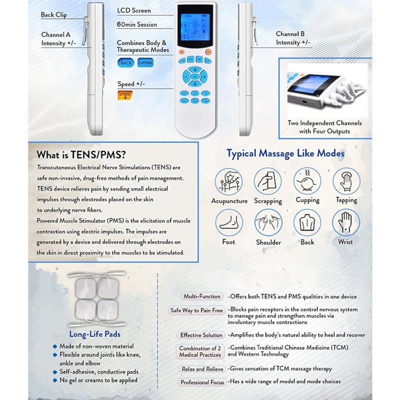 Load image into Gallery viewer, Caremax 4 Channel TENS &amp; EMS Machine Pain Relief Massager 1Unit
