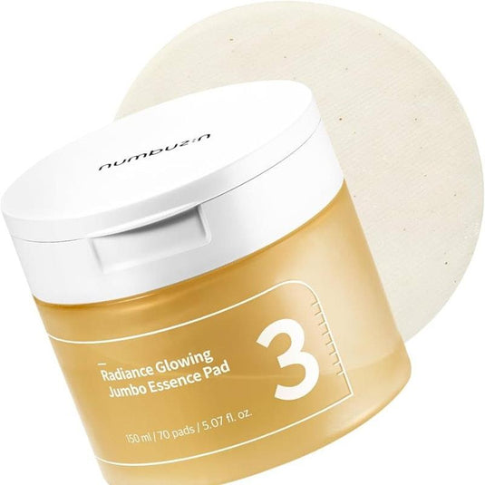Numbuzin No.3 Radiance Glowing Jumbo Essence Pad 70 Pieces