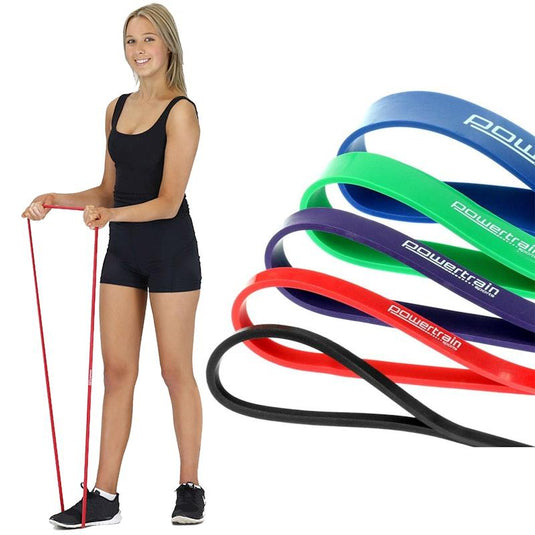 Powertrain Home Gym Workout Resistance Exercise Band - 5 Pieces Set