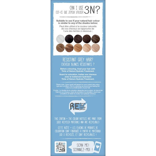 Tints of Nature 3N Natural Dark Brown Permanent Hair Dye 130ml
