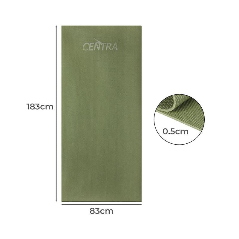 Load image into Gallery viewer, Centra Yoga Mat Non Slip 5mm Exercise Padded Fitness Sports Workout Mat - Green 1pc
