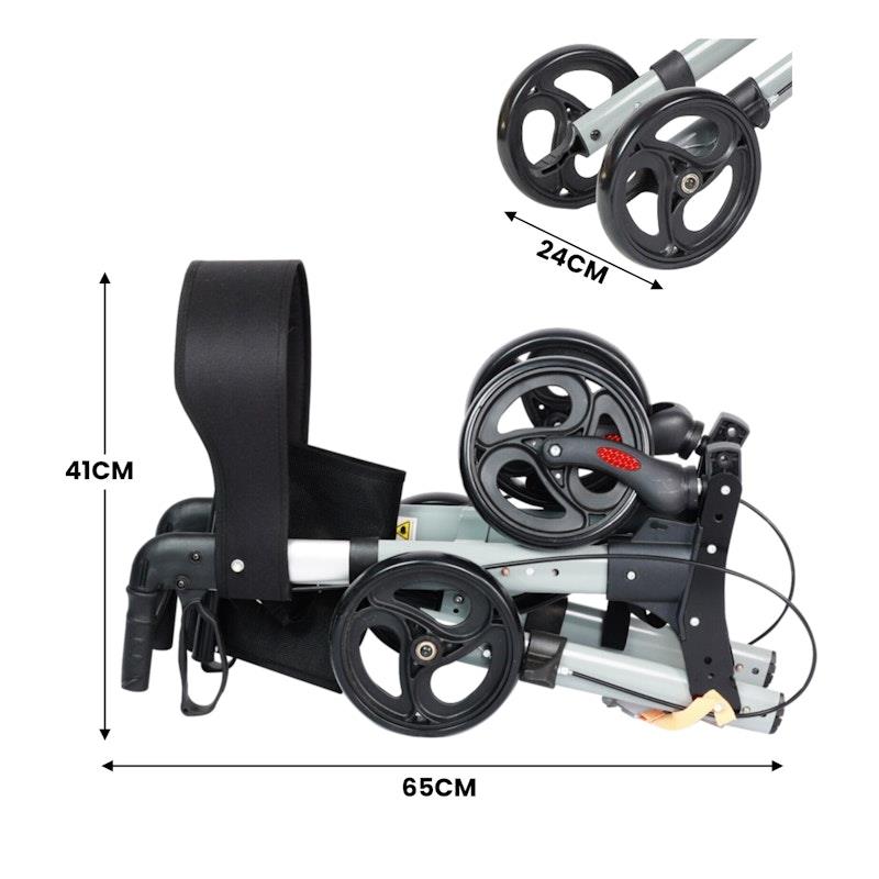 Load image into Gallery viewer, Orthonica Folding Rollator Mobility Aid 4 Wheel Walker

