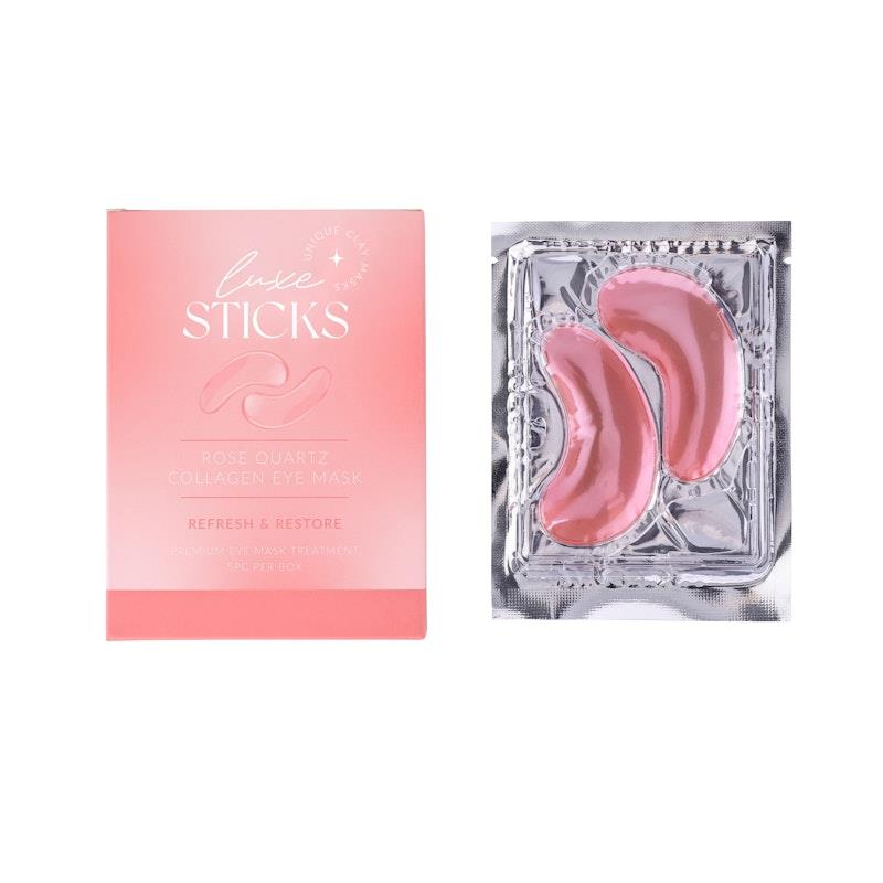 Load image into Gallery viewer, LuxeSticks Rose Quartz Collagen Eye Mask 5PC Per Pack
