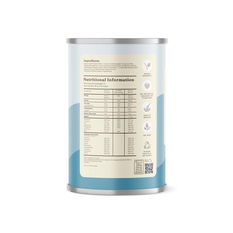 Load image into Gallery viewer, Hemp Foods Australia Organic Hemp Protein Vanilla 420g Single Unit
