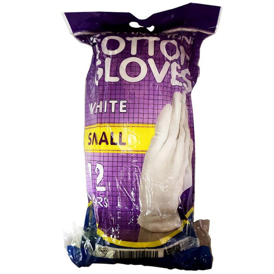 Livingstone Cotton Gloves Small 12 Pairs/Bag