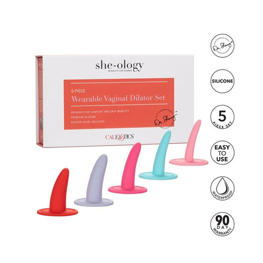 CalExotics She-ology 5 Piece Wearable Vaginal Dilator Set Multi Colour