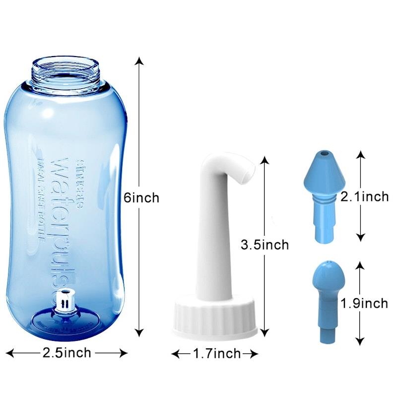 Load image into Gallery viewer, Waterpulse Sinus Rinse Neti Pot Kit with 30 Washing Salt Pack Bundle
