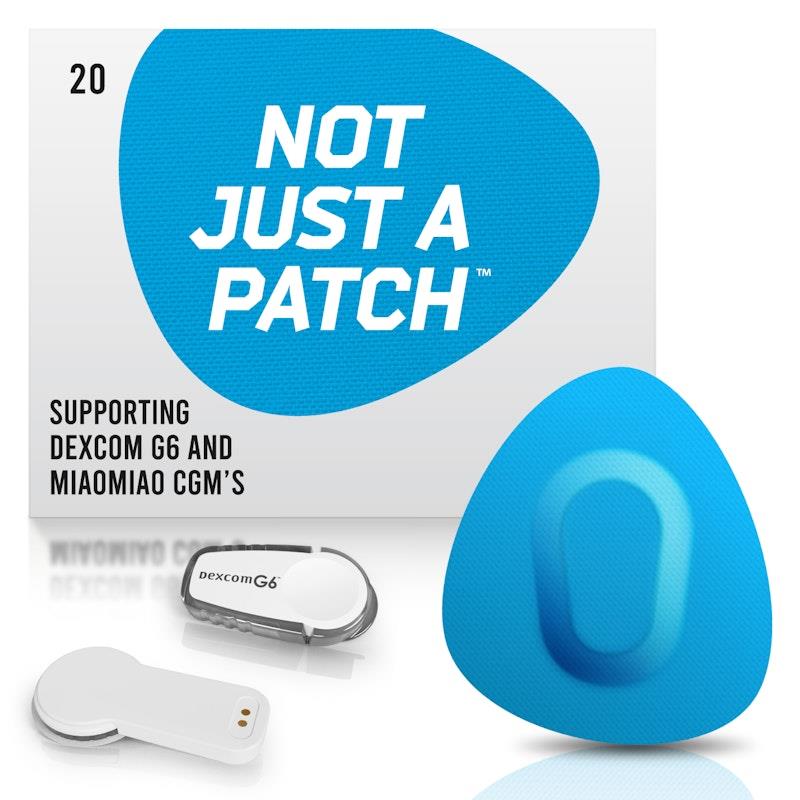 Load image into Gallery viewer, Not Just a Patch Dexcom G6 Patches - Black 20pk
