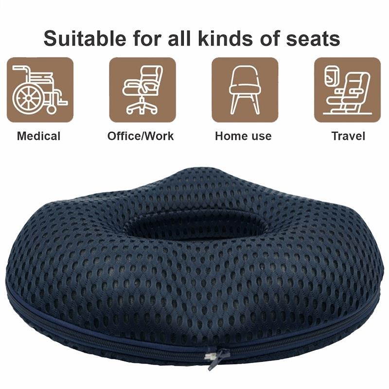 Load image into Gallery viewer, BodyAssist Womens Donut Seat Pillow &amp; Large Hot/Cold Gel Pack One Size
