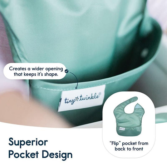 Tiny Twinkle - Mess-proof Easy Bib - Solid Boy Set of 3