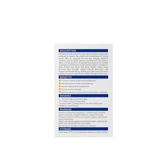EZZ Bone Growth Chews 120Tablets