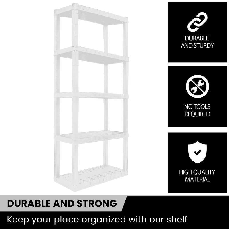Load image into Gallery viewer, Oskar 5-Tier Storage Shelf, Heavy Duty, holds 340kg White
