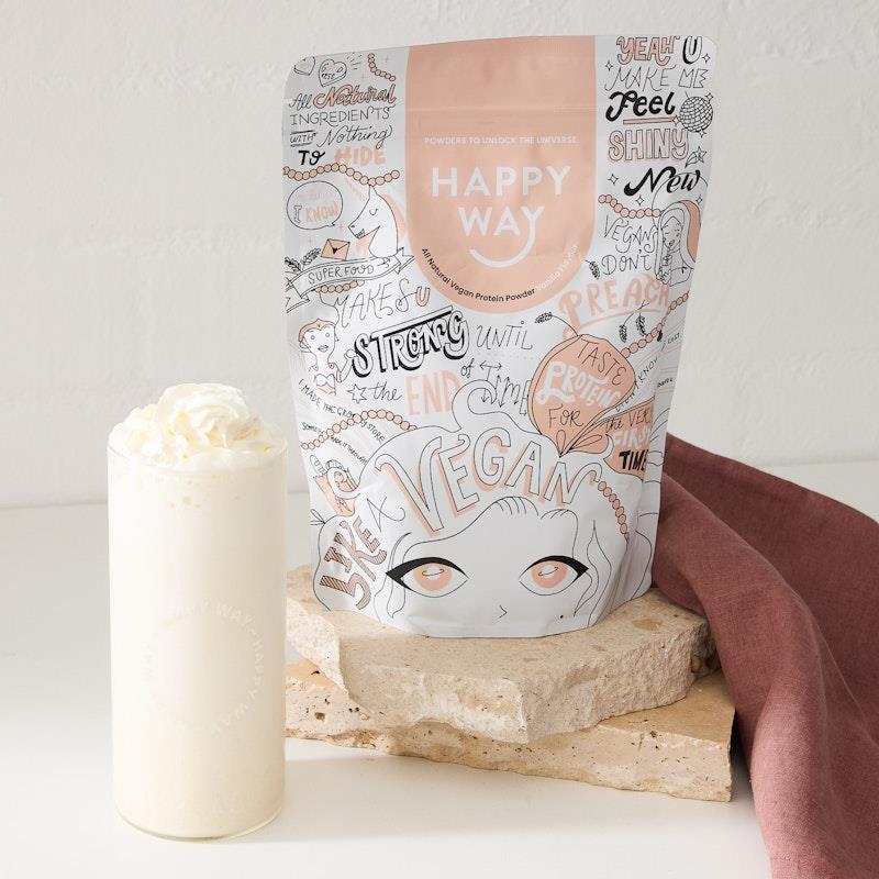 Load image into Gallery viewer, Happy Way Like A Vegan Vanilla Vegan Protein Powder 1kg
