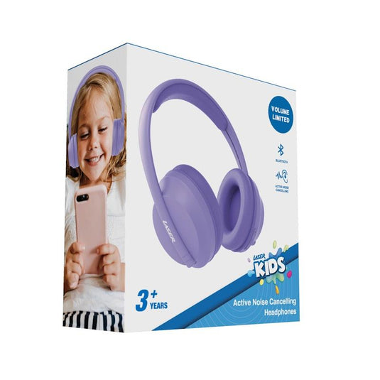 Laser ANC Kids Wireless Headphones - Volume-Limited Lilac