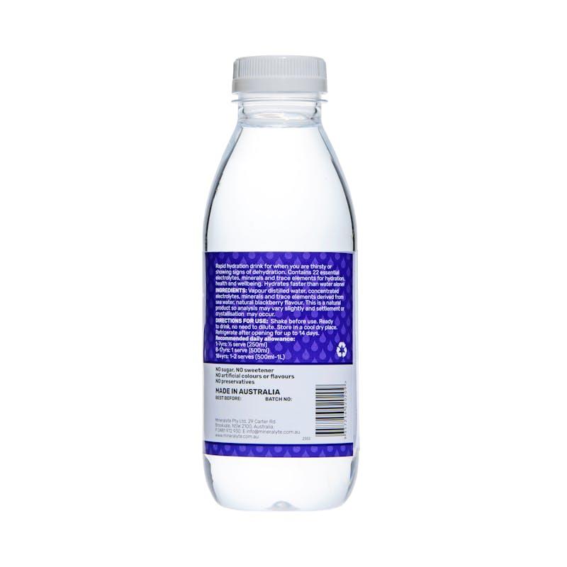 Load image into Gallery viewer, Mineralyte Hydrate+ Ready to Drink Blackberry Flavoured 500ml 6Pack
