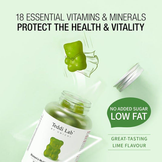 Teddi Lab by Unichi Women's Multi-Nutrient Gummy 60s x3 - Energy Production & General Wellbeing Pack