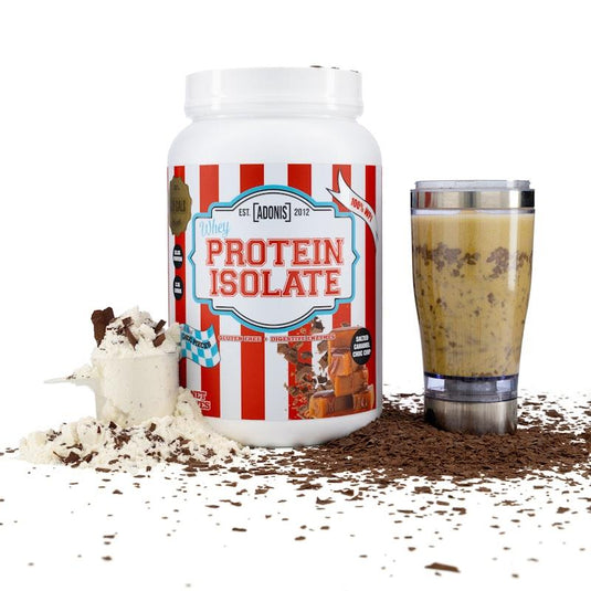 Adonis Gear Whey Protein Isolate (100% WPI) - Salted Caramel Choc Chip - 900g 30Serves