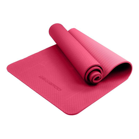 Powertrain TPE Yoga Pilates Exercise Mat 6mm Rose Pink