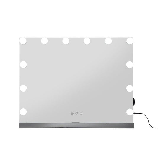 Embellir Makeup Mirror Hollywood Vanity with LED Light Tabletop Wall 58x46cm