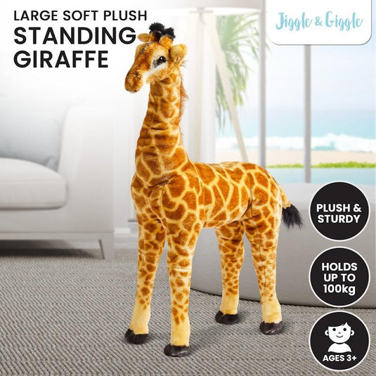 Jiggle & Giggle Large Standing Soft Plush Toy Giraffe