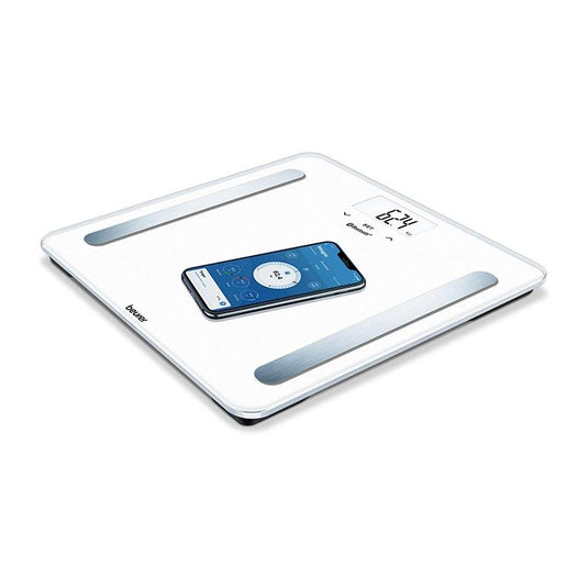 Beurer BF600W Bluetooth Glass Body Fat Scale Pure White 1unit