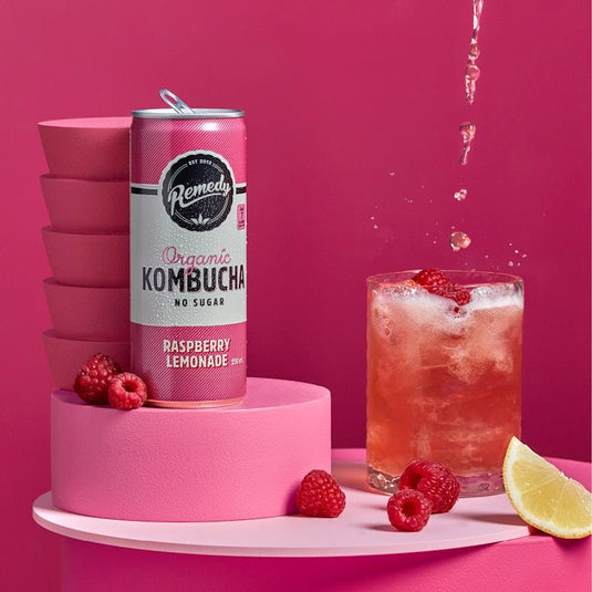 Remedy Kombucha Raspberry Lemonade 24 x 250ml Pack