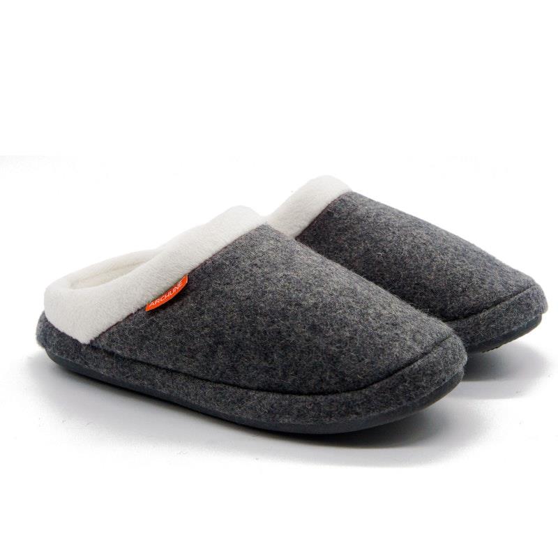 Load image into Gallery viewer, Archline Slippers Slip-On Arch Support Comfort Grey Marl Size 41
