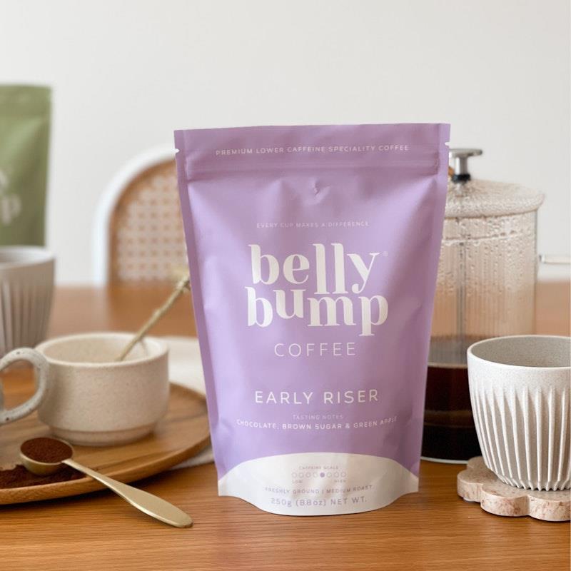 Load image into Gallery viewer, BellyBump Coffee Early Riser Ground Coffee 2 x 250g
