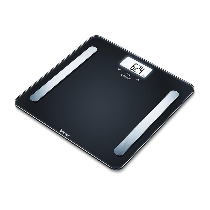 Load image into Gallery viewer, Beurer BF600B Bluetooth Glass Body Fat Scale: Pure Black 1unit
