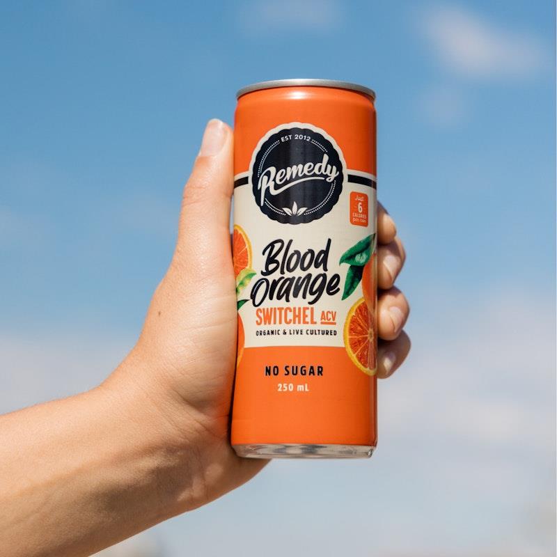Load image into Gallery viewer, Remedy Switchel ACV Blood Orange 250ml Can x 24
