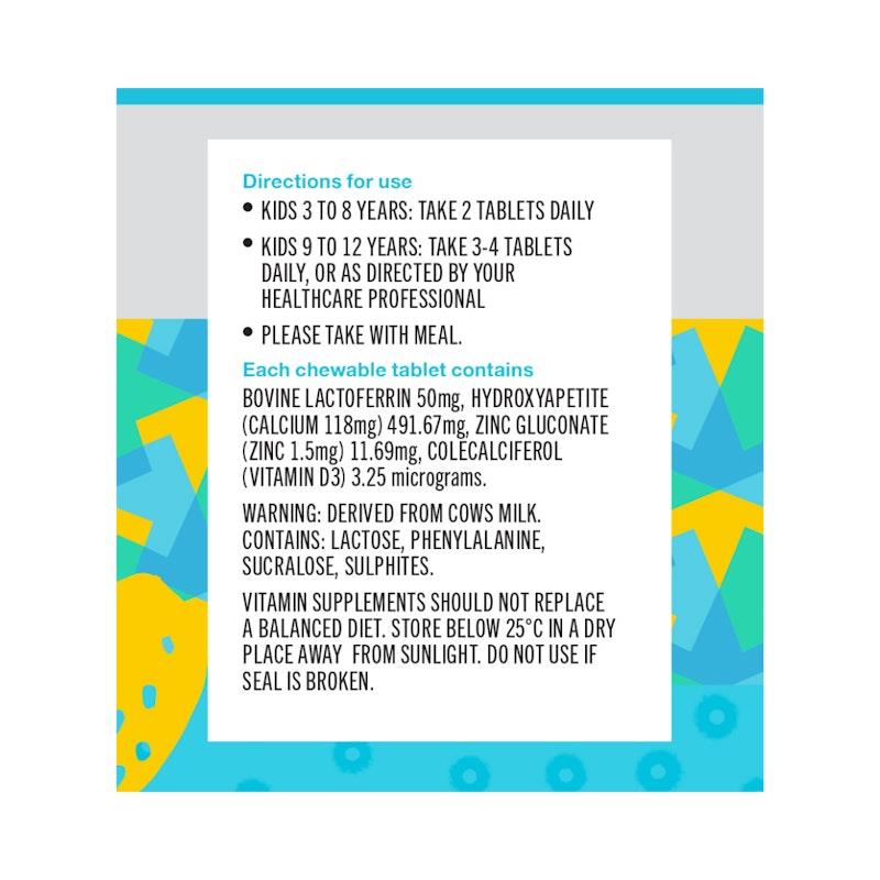 Load image into Gallery viewer, Happi Kids Daily Immune+ Lactoferrin 60 Chewable Tablets
