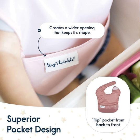 Tiny Twinkle - Easy Bib 3 Pack - Taupe/Dandelion/Lilac Set of 3