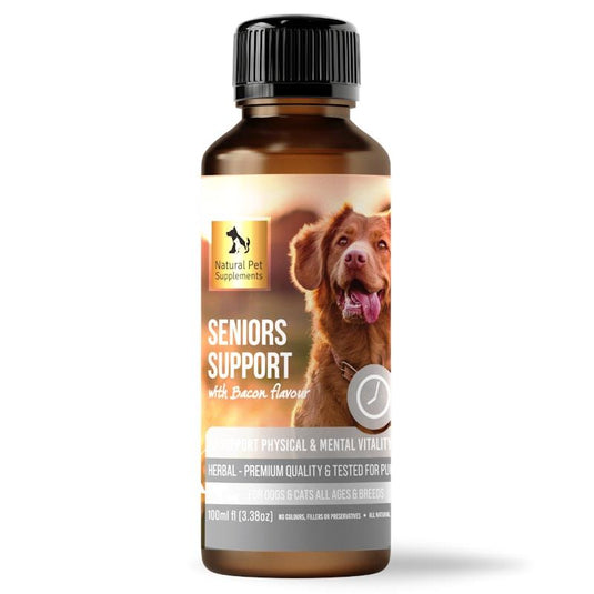 Natural Pet Supplements Seniors Support Herbal Tincture For Dogs and Cats 100ml