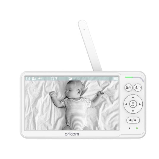 Oricom 6″ Video Baby Monitor with Motorised Pan Tilt and Duck Digital Bath and Room Thermometer Bundle