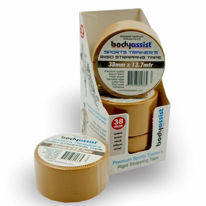 Load image into Gallery viewer, BodyAssist Rigid Strapping Tape - Ankle 3.8cm x 13.7m x 4 Rolls Bundle
