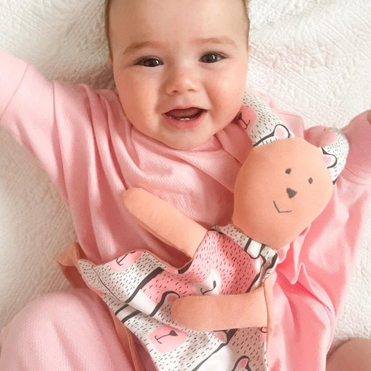 Baby Loves Sleep - Bunny Hugs Baby Comforter - Peach Pink 1Piece