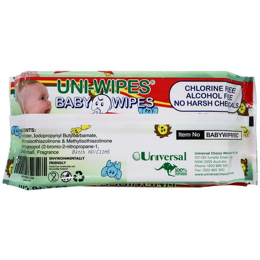 Uni-Wipe Natural Scented Baby Wipes 80 Wipes 20Pack