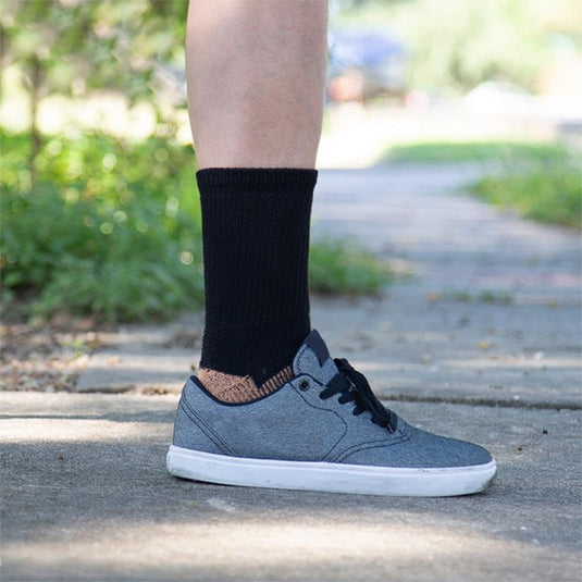 Glucology Loose Top Activity Socks Black Single Pair Medium