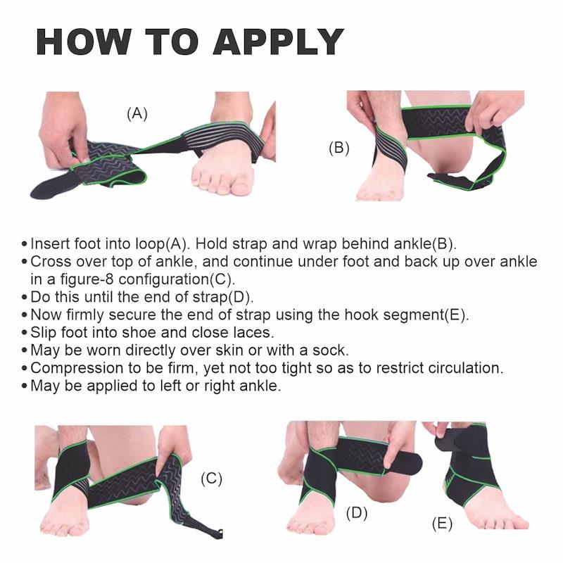 Load image into Gallery viewer, BodyAssist Contoured 4-Way Sports Elastic Ankle Strap x 2 Bundle One Size
