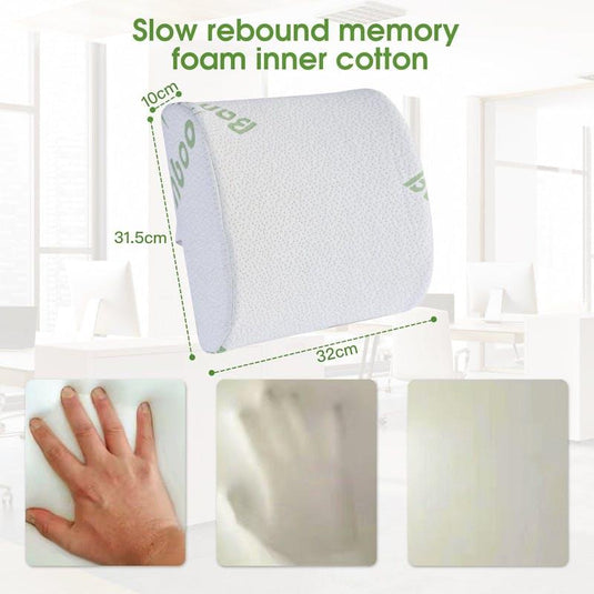 Clevinger Bamboo Memory Foam Back Support Office, Car Pillow 1pk
