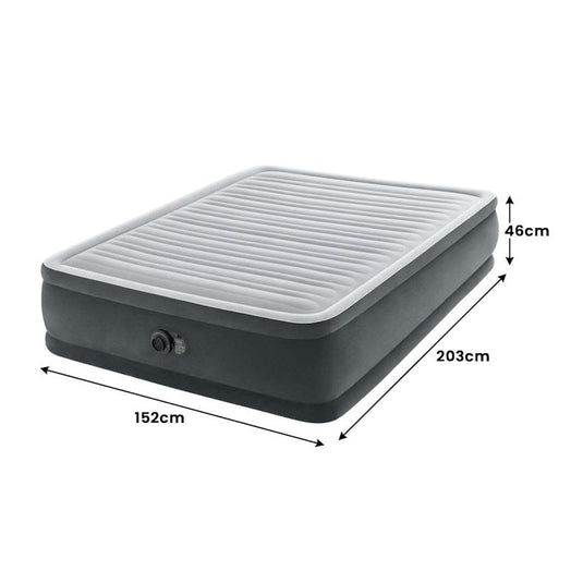Intex Dura-Beam Deluxe Queen Comfort-Plush Elevated Air Mattress Queen