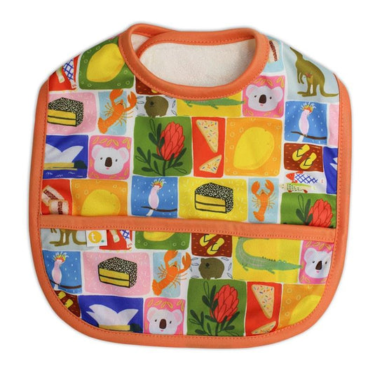 tyoub x Suki McMaster Baby Bib Stay-dry - Aussie Icons One Size