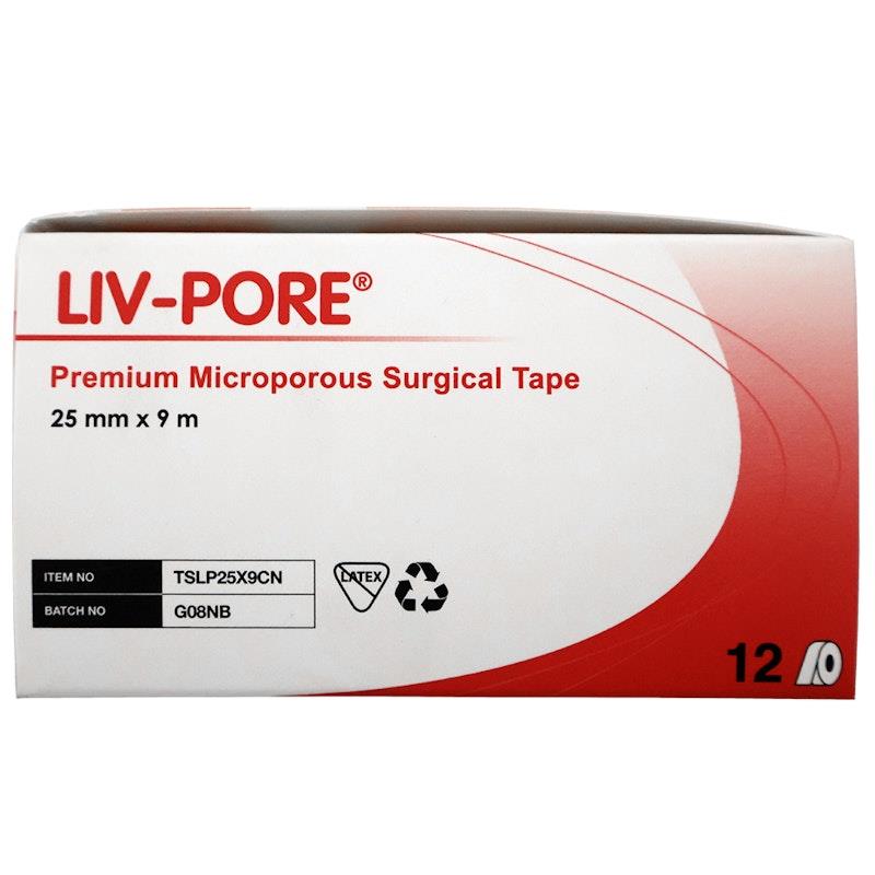 Load image into Gallery viewer, Livingstone Liv-Pore Premium Microporous Surgical Paper Tape 25mm x 9m 12/Box
