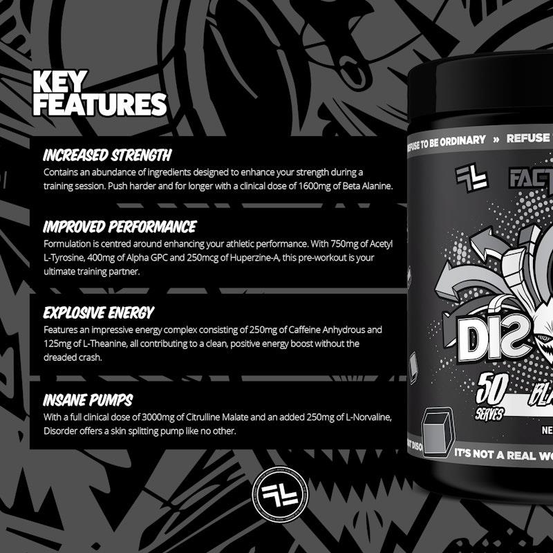Load image into Gallery viewer, Faction Labs Disorder Original - 50 serves Black Fire
