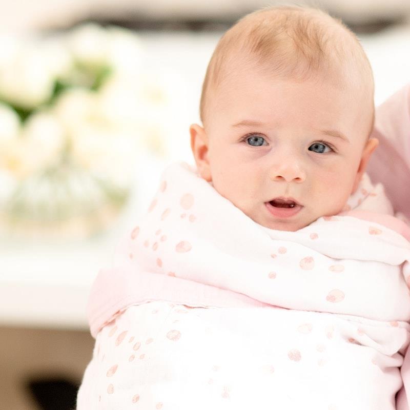 Load image into Gallery viewer, Little Bamboo Muslin Baby Blanket - Dusty Pink

