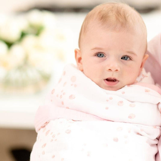 Little Bamboo Muslin Baby Blanket - Dusty Pink