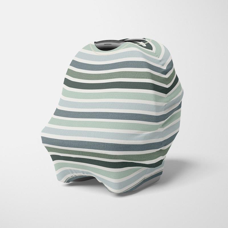 Load image into Gallery viewer, Zoe Sage 5 in 1 Multi-Use Mama Cover Green Stripes 1pc
