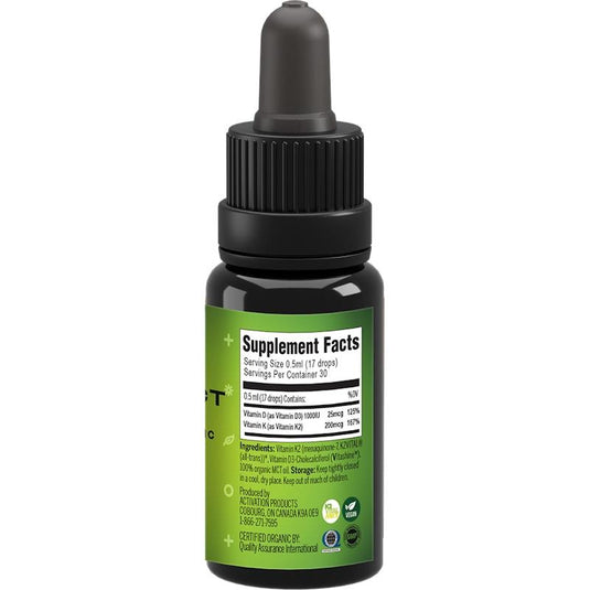 Activation Products Perfect K2D3 Vitamins in Organic MCT Oil Drops Single