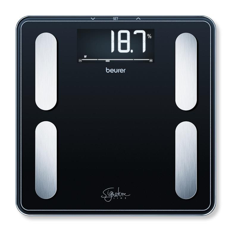 Load image into Gallery viewer, Beurer BF400B Digital Glass Body Fat Scale: Signature Line Black 1unit
