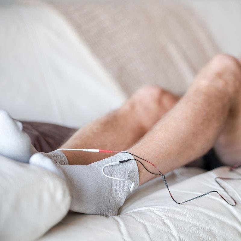 Load image into Gallery viewer, Caremax  Electrode Conductive Stimulation Sock Garment for TENS Machine 1 Pair
